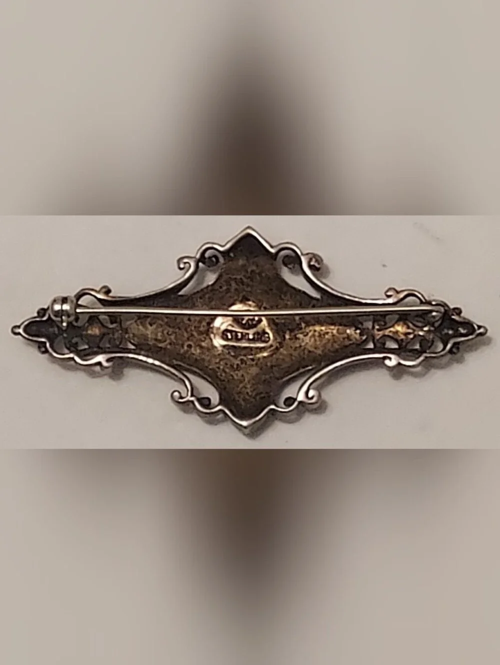 Vintage Sterling Silver - JUDITH JACK Signed Designer Marcasite Brooch Pin 925